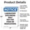 Signmission Laboratory Specimens Only Not, 7 in W x Rectangle, Aluminum OS-2PACK-NS-A-710-V-13940 - alternate 5